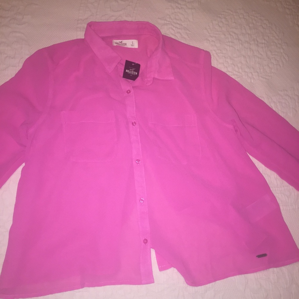 Hollister sheer button-up